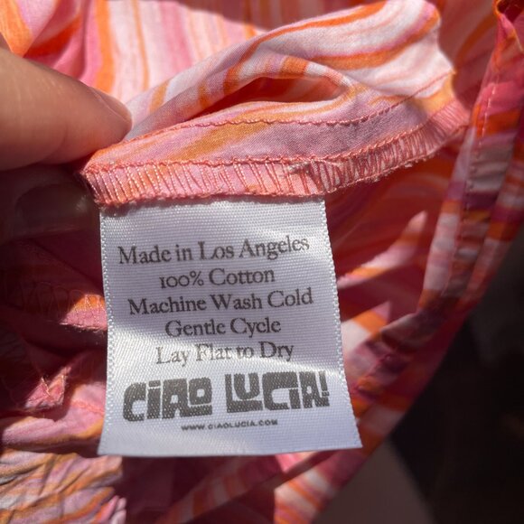 Ciao Lucia Delfina Pink + Orange Swirl Dress - Picture 4 of 5